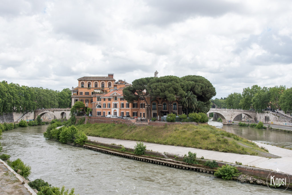 saari roomassa tiber-joessa