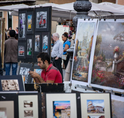 piazza navona taidekauppias