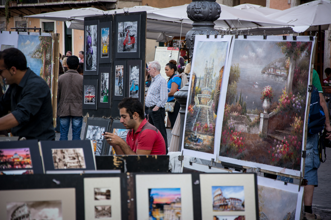 piazza navona taidekauppias