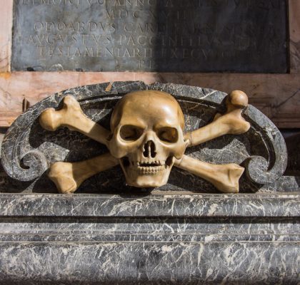 paakallo santa cecilia kirkossa trasteveressa