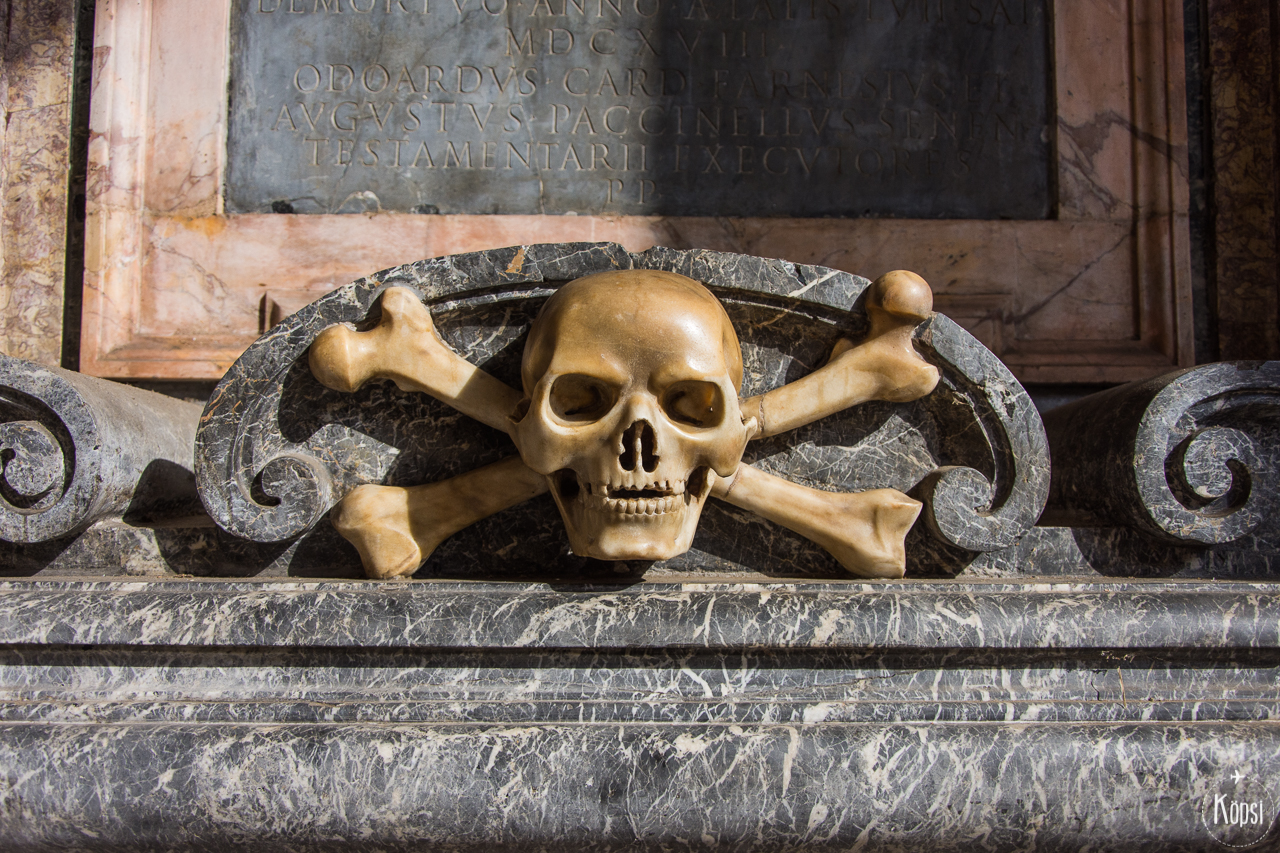 paakallo santa cecilia kirkossa trasteveressa