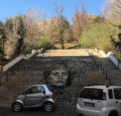 popstairs sstreet art roma via ugo bassi